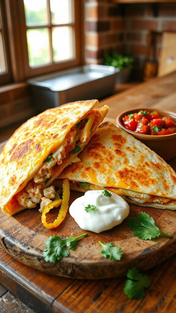 cheesy chicken quesadillas recipe