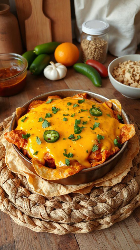 cheesy chicken tortilla casserole
