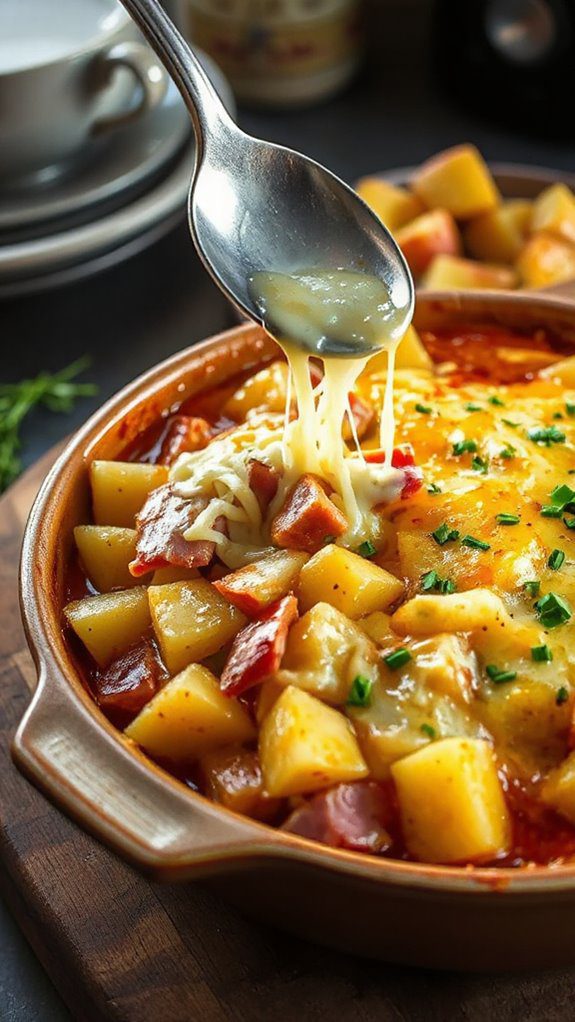 cheesy ham potato casserole