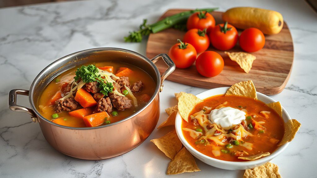 cheesy hamburger soup recipe