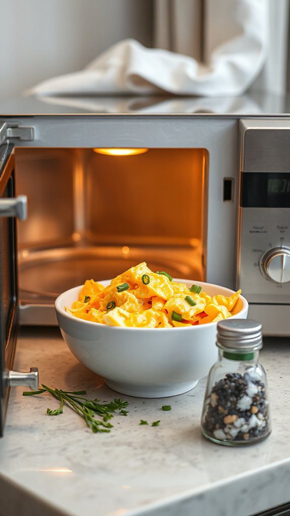 cheesy microwave scrambled eggs cheesy microwave scrambled eggs