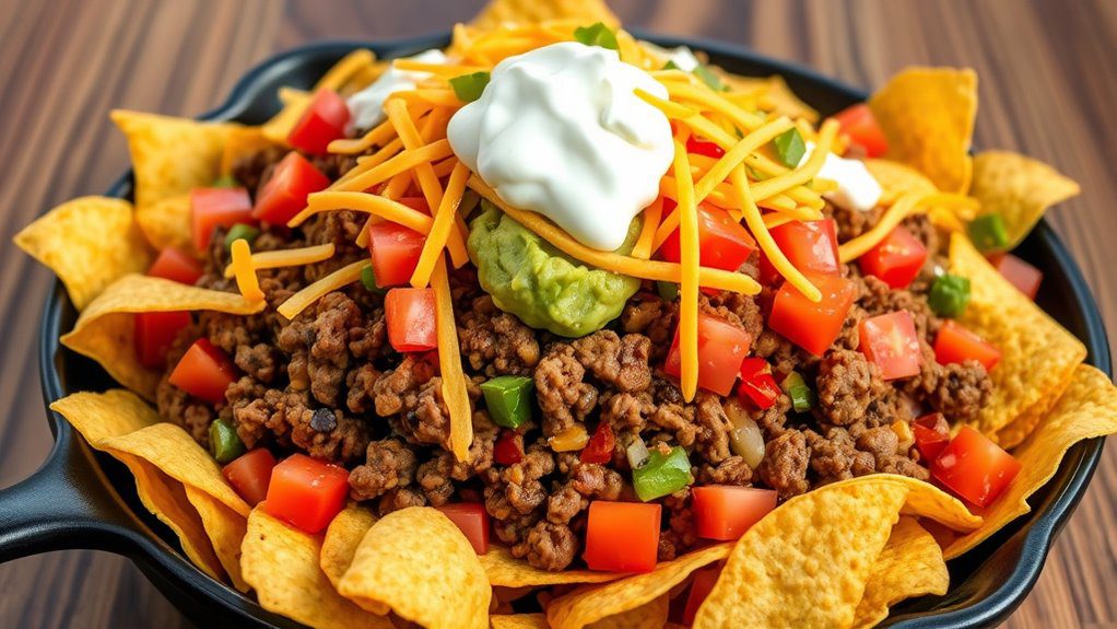 cheesy nacho hamburger skillet cheesy nacho hamburger skillet