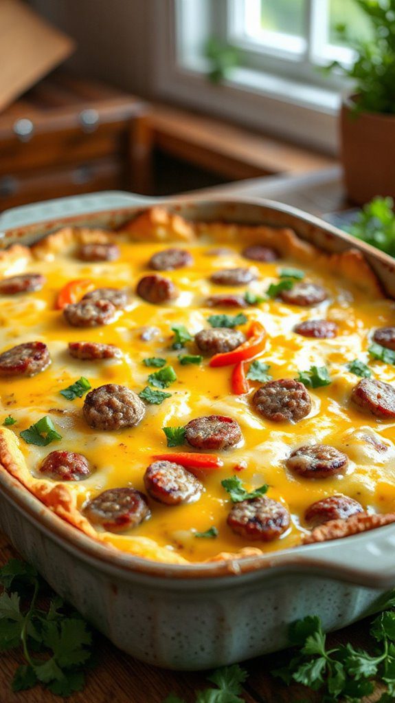 cheesy sausage egg casserole