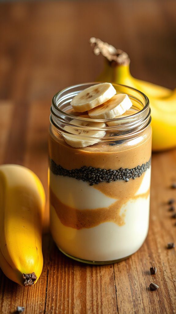 chia pudding with bananas