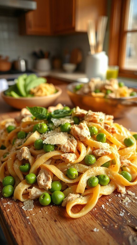chicken and pea pasta