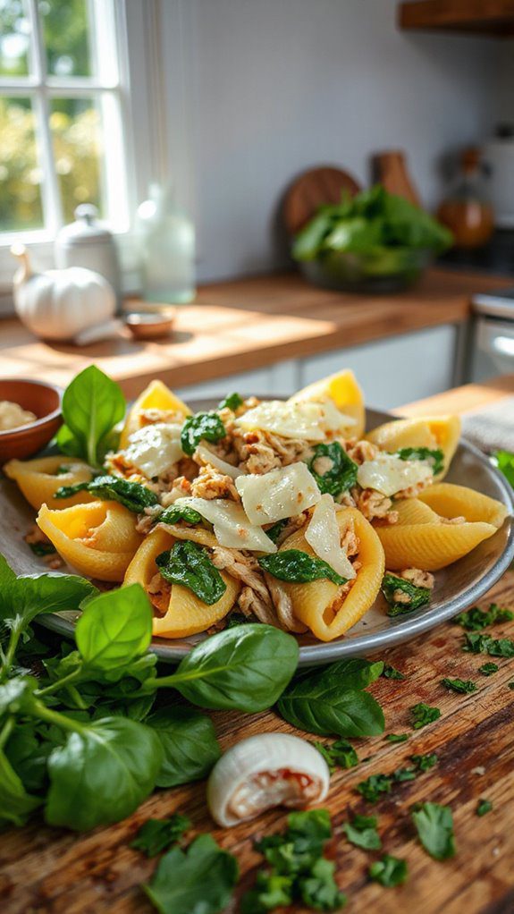 chicken and spinach dish