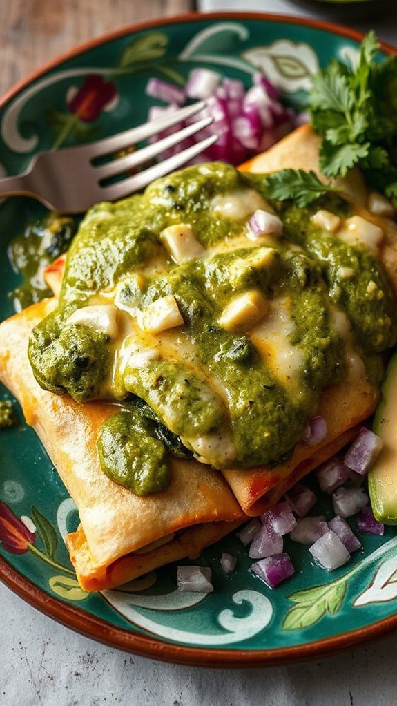 chicken and spinach enchiladas chicken and spinach enchiladas