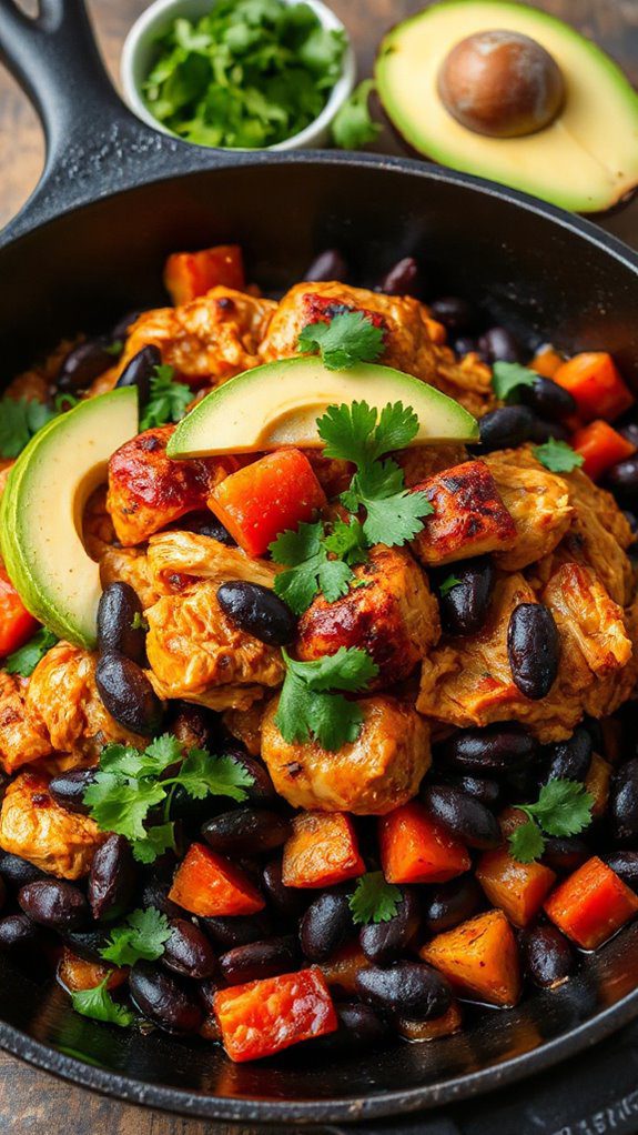 chicken beans taco skillet