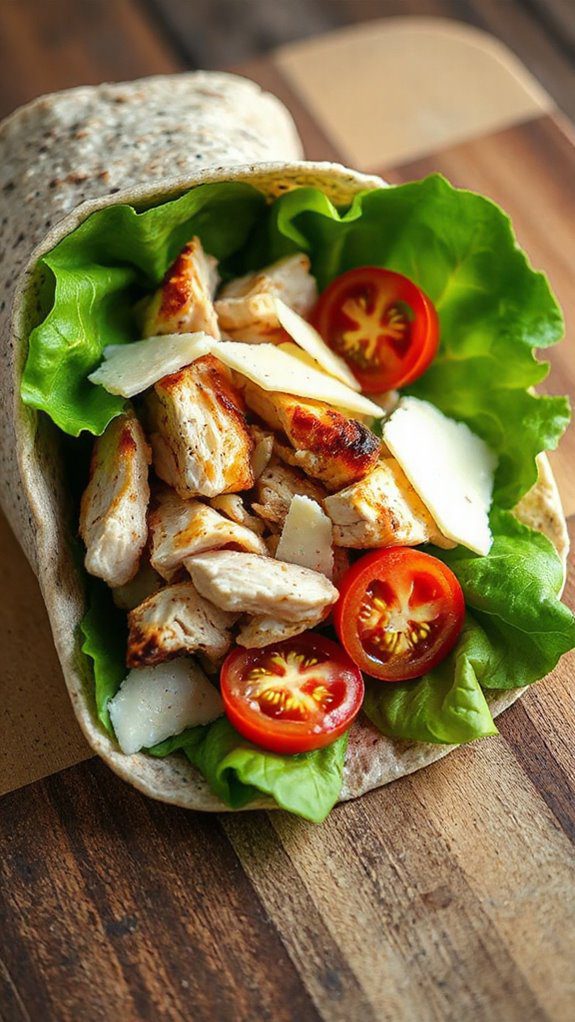 chicken caesar salad wrap chicken caesar salad wrap