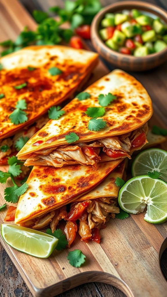 chicken quesadillas with bbq