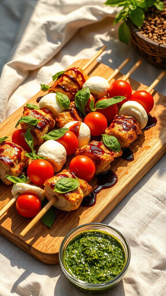 chicken skewers with caprese chicken skewers with caprese