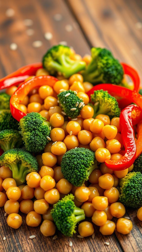 chickpea and vegetable stir fry
