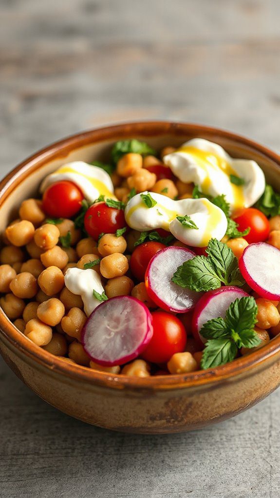 chickpea mediterranean flavor bowl
