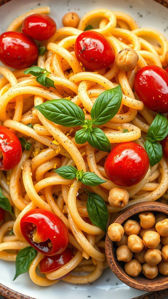chickpea pasta with cream