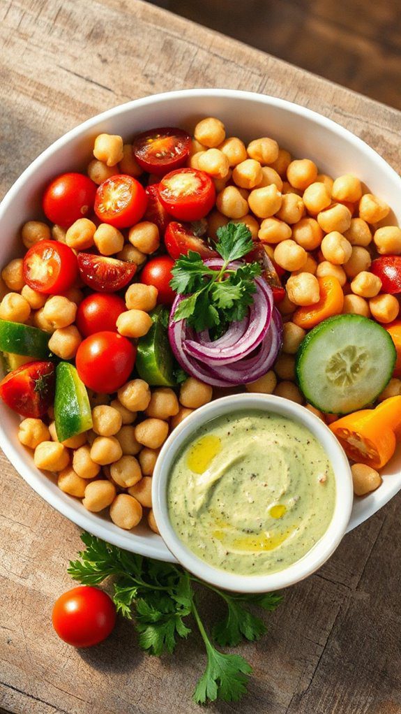 chickpea salad with avocado