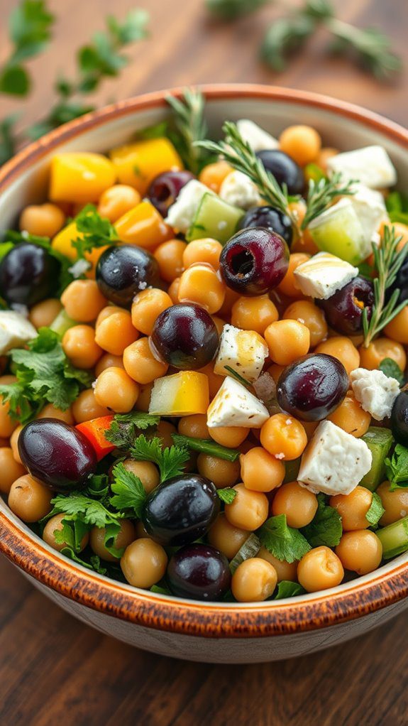 chickpea salad with feta