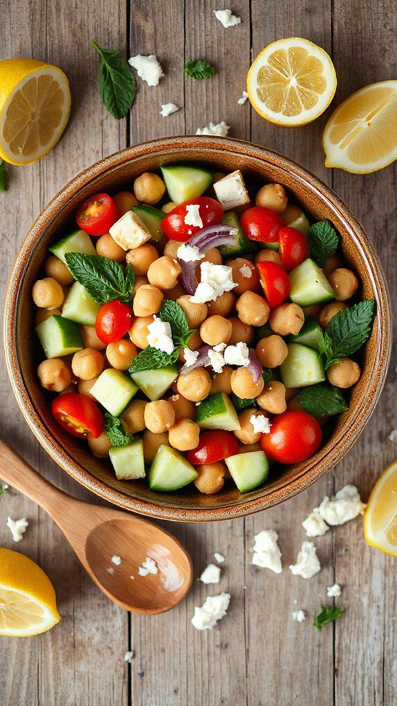 chickpea salad with mediterranean flavors chickpea salad with mediterranean flavors