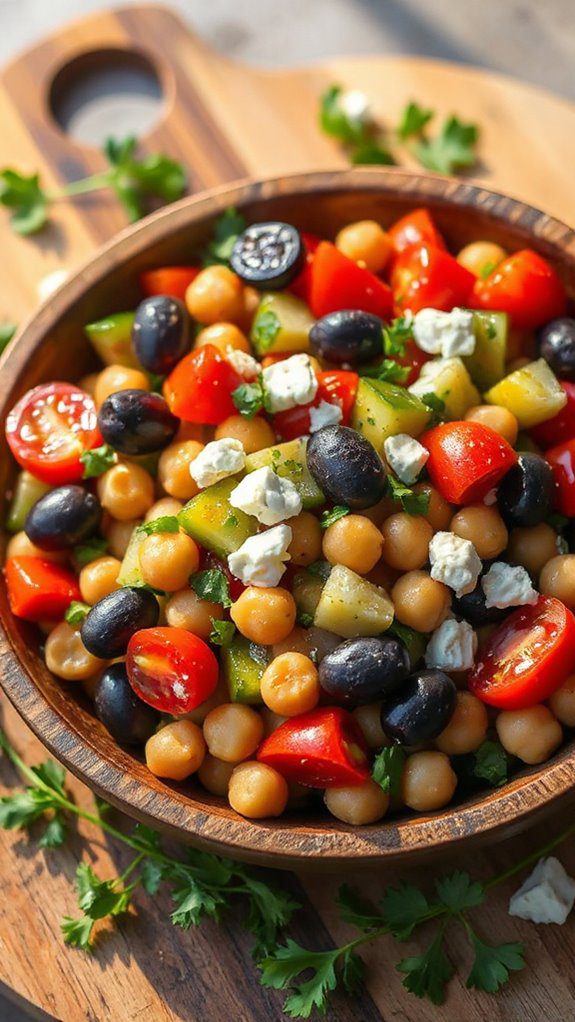 chickpea salad with mediterranean flavors chickpea salad with mediterranean flavors