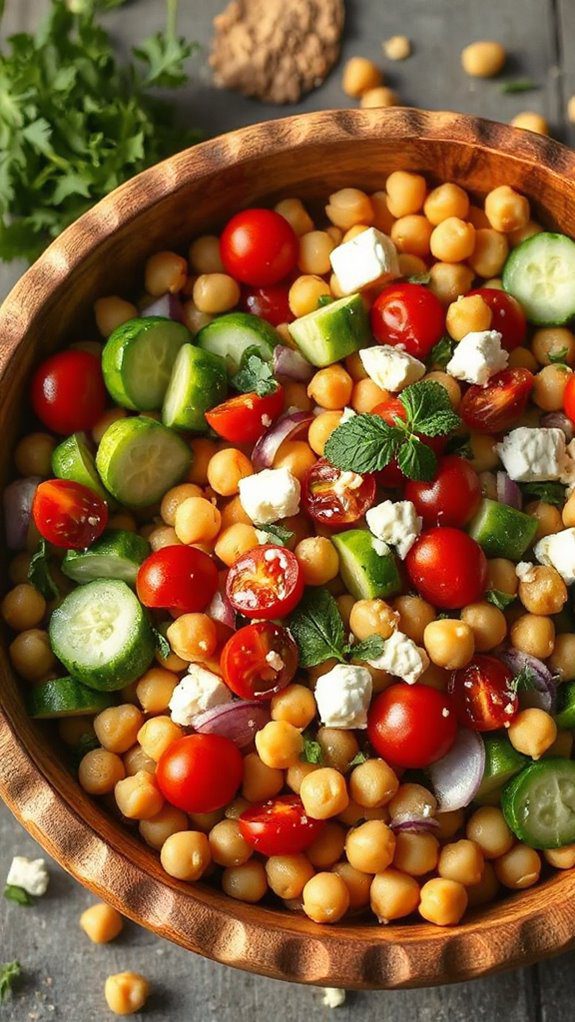 chickpea salad with mediterranean flavors chickpea salad with mediterranean flavors