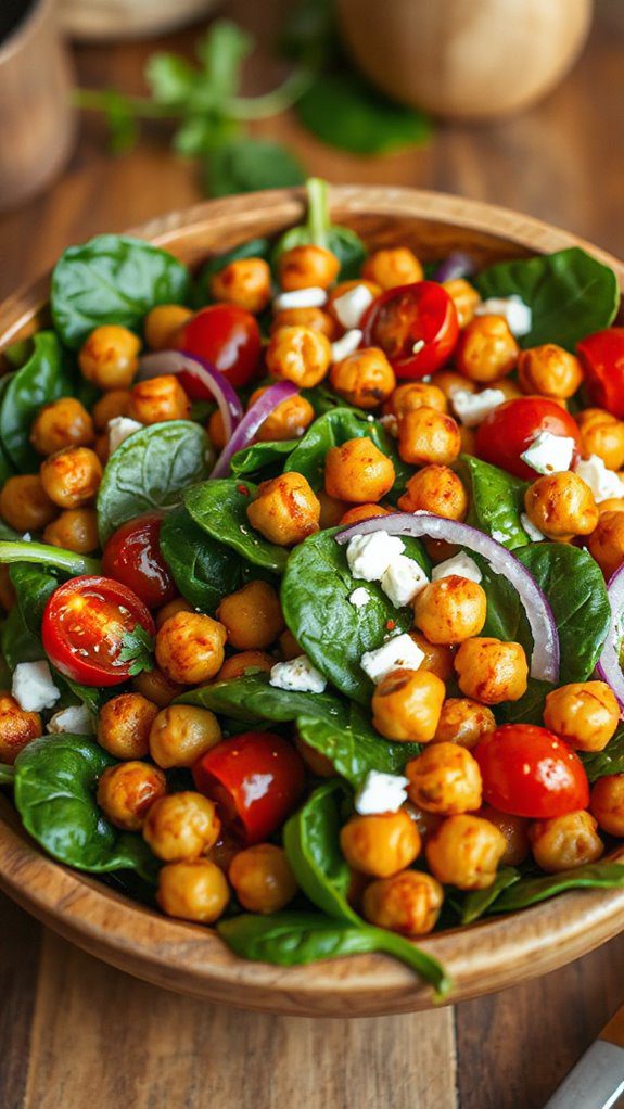 chickpea spinach salad recipe