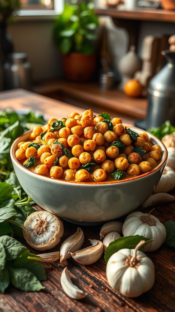 chickpea spinach stew recipe