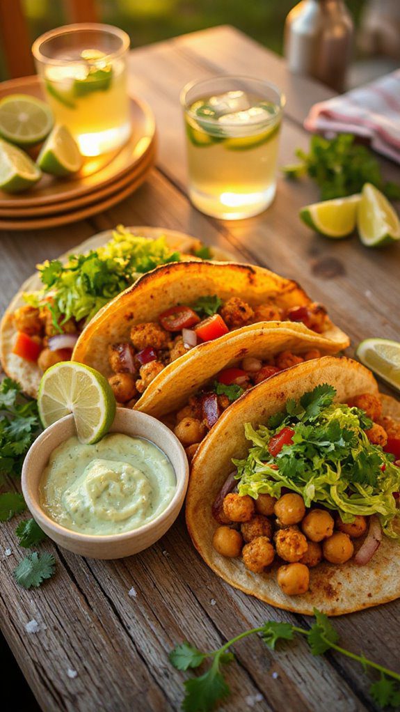 chickpea tacos with crema