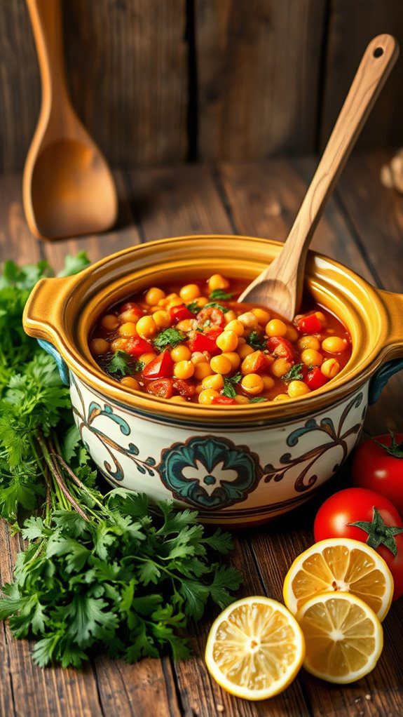 chickpeas in mediterranean stew