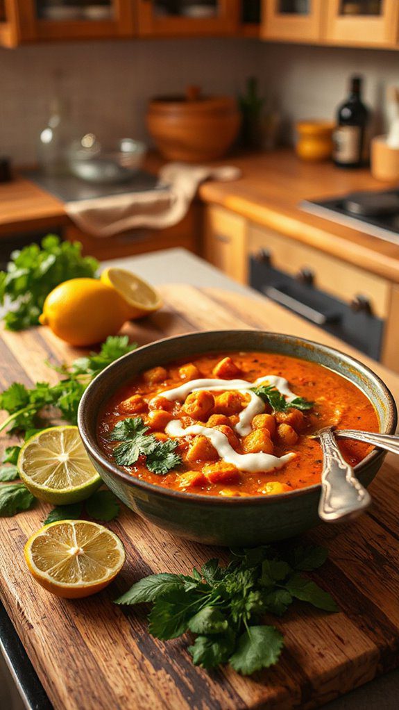 chickpeas simmer in spices