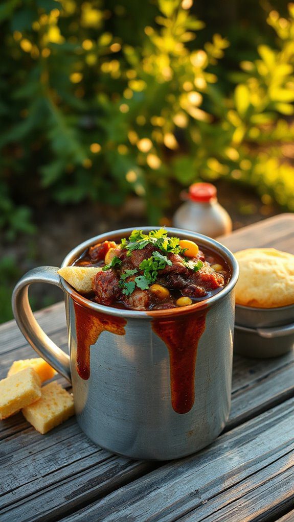 chili served in mugs
