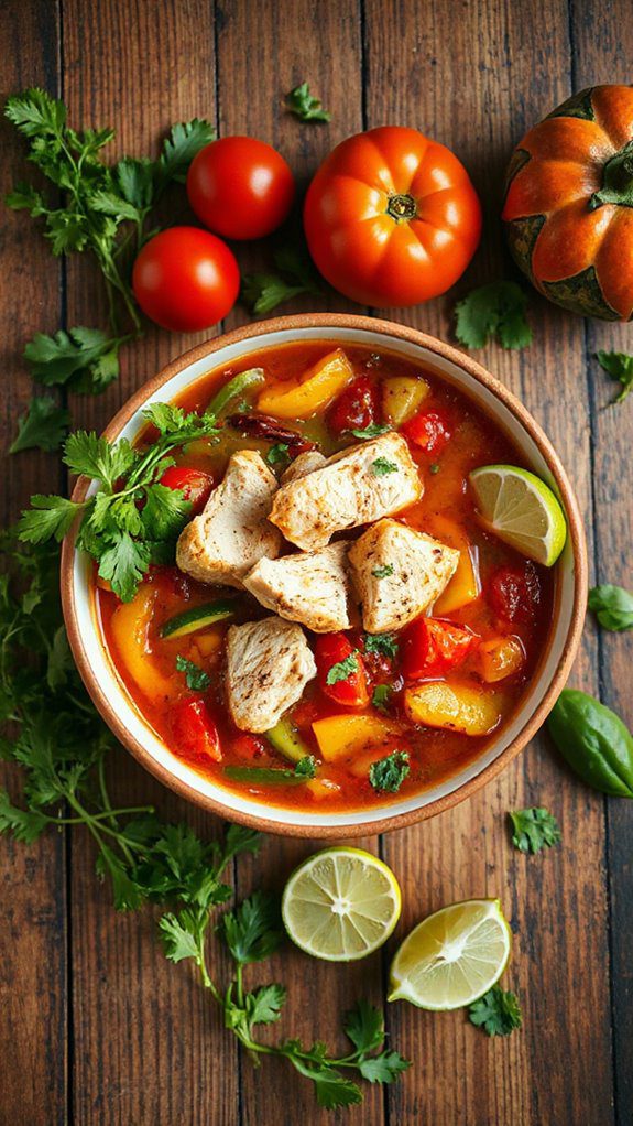 chilled chicken vegetable soup chilled chicken vegetable soup