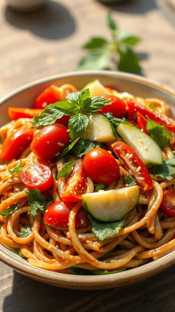 chilled soba noodle salad