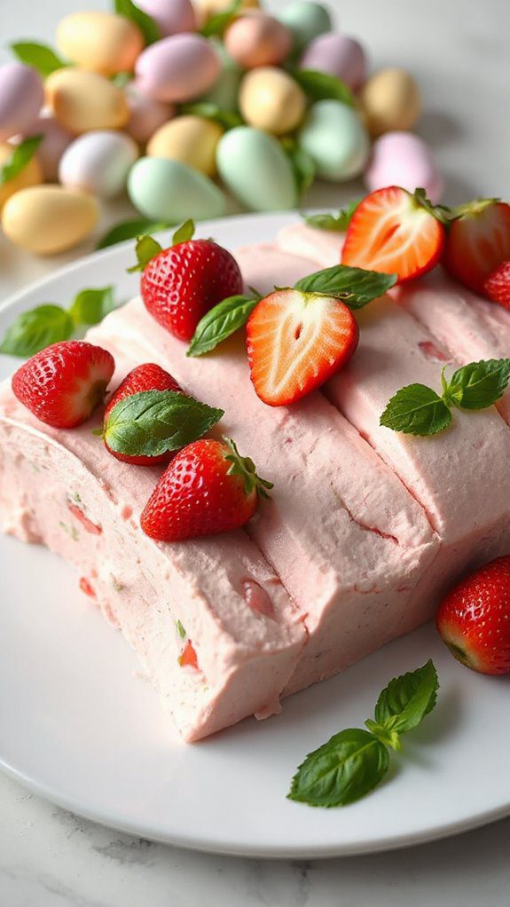 chilled strawberry basil dessert treat
