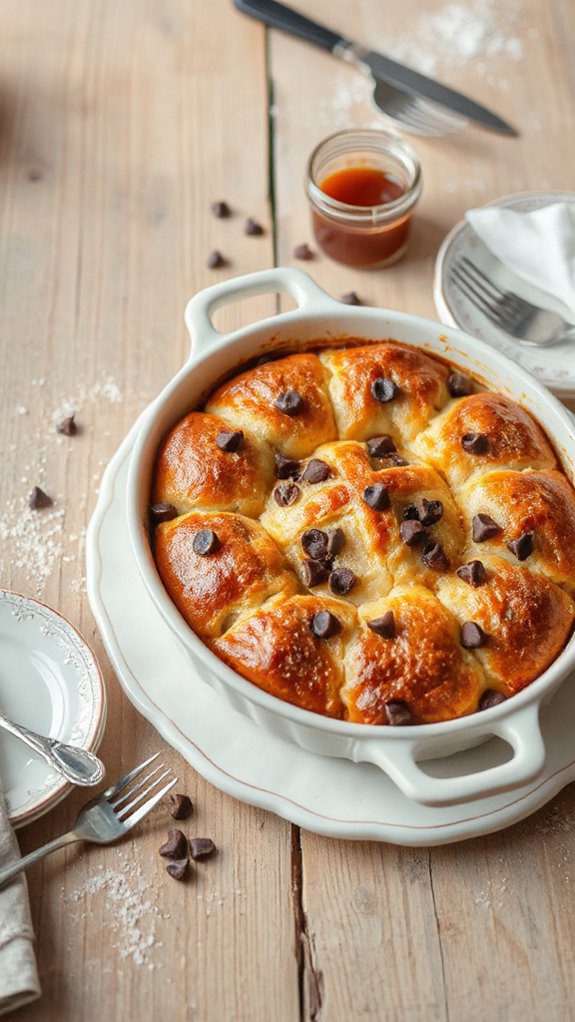 chocolate chip bread pudding