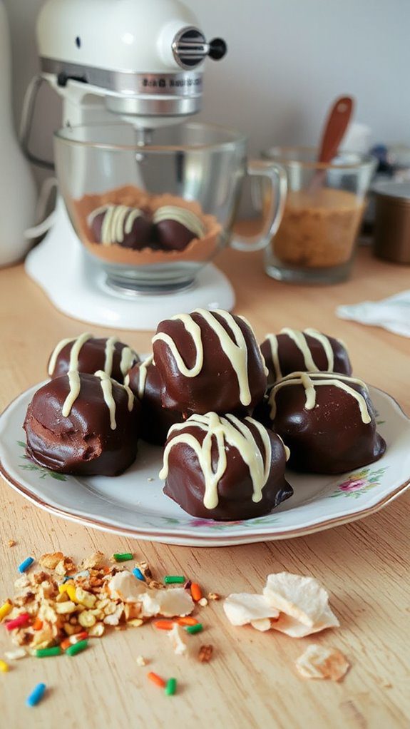 chocolate coated marshmallow treats