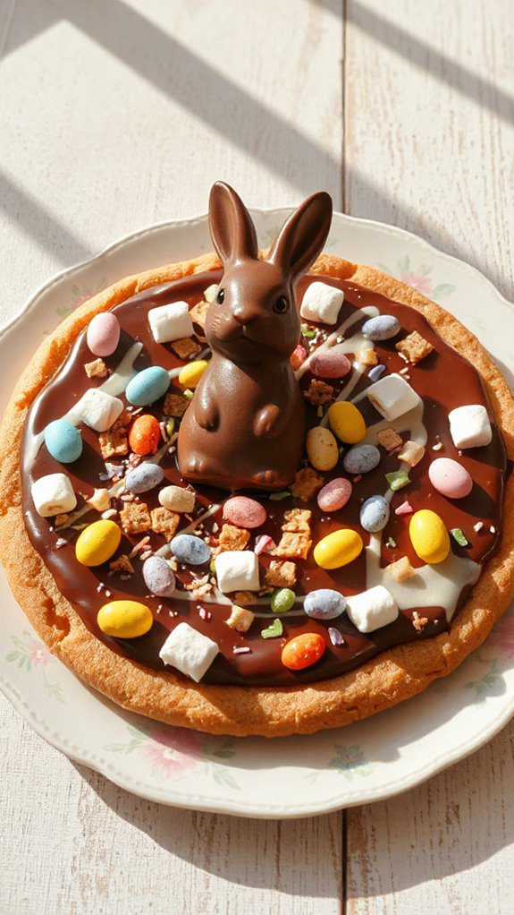 chocolate dessert pizza creation chocolate dessert pizza creation