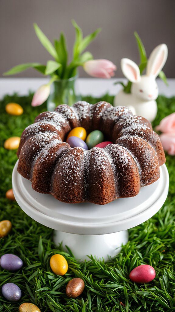 chocolate filled easter cake