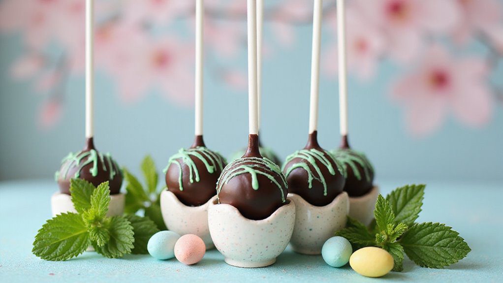 chocolate mint cake pops