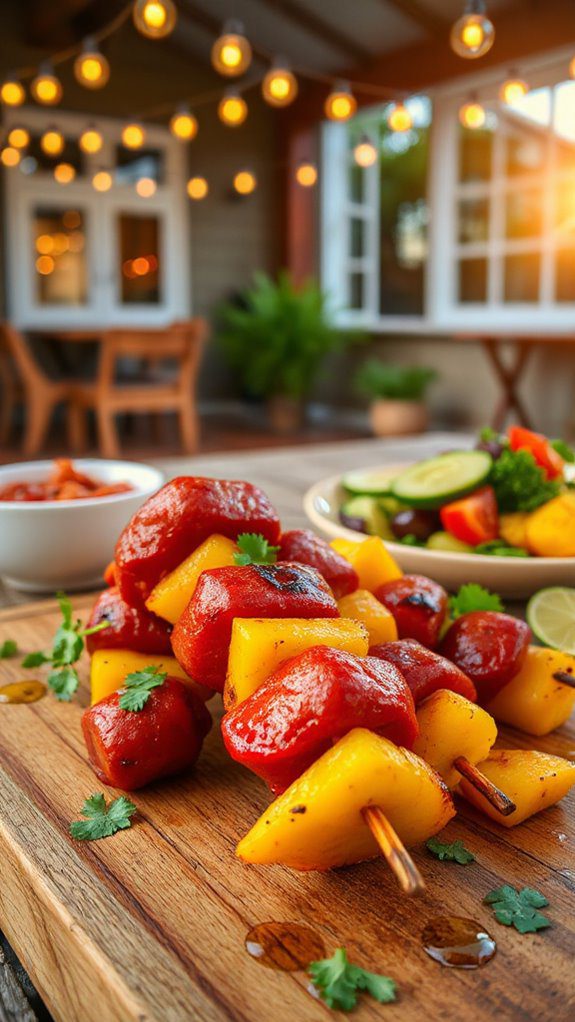 chorizo pineapple skewers recipe