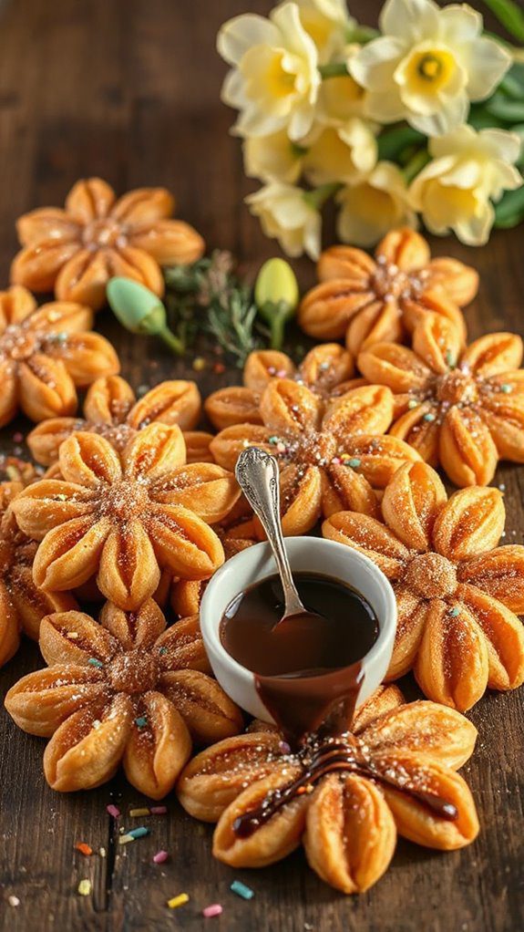 churros shaped like flowers