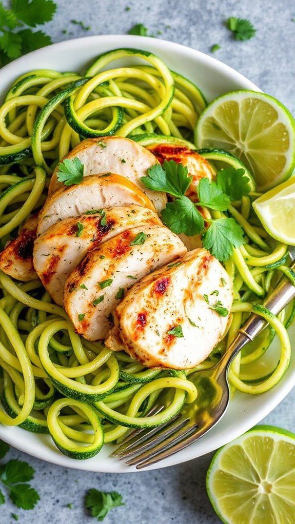 cilantro lime chicken zoodles cilantro lime chicken zoodles