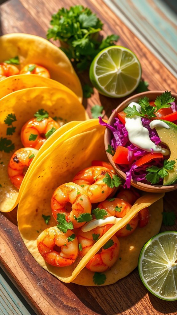 cilantro lime shrimp tacos