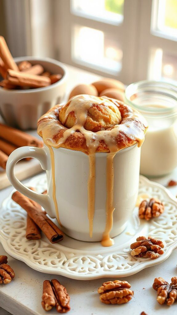 cinnamon roll protein cake