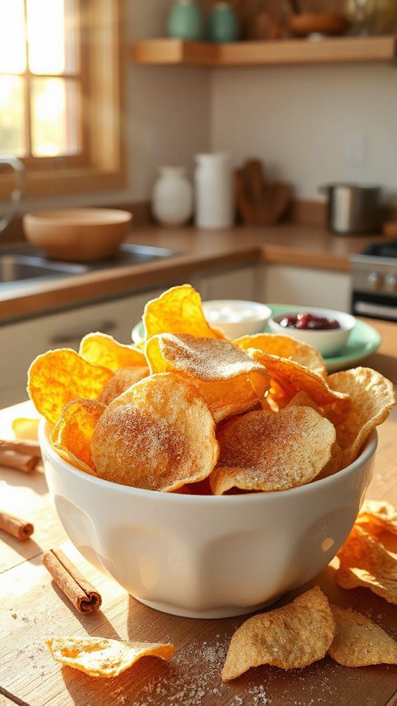 cinnamon sugar tortilla chips