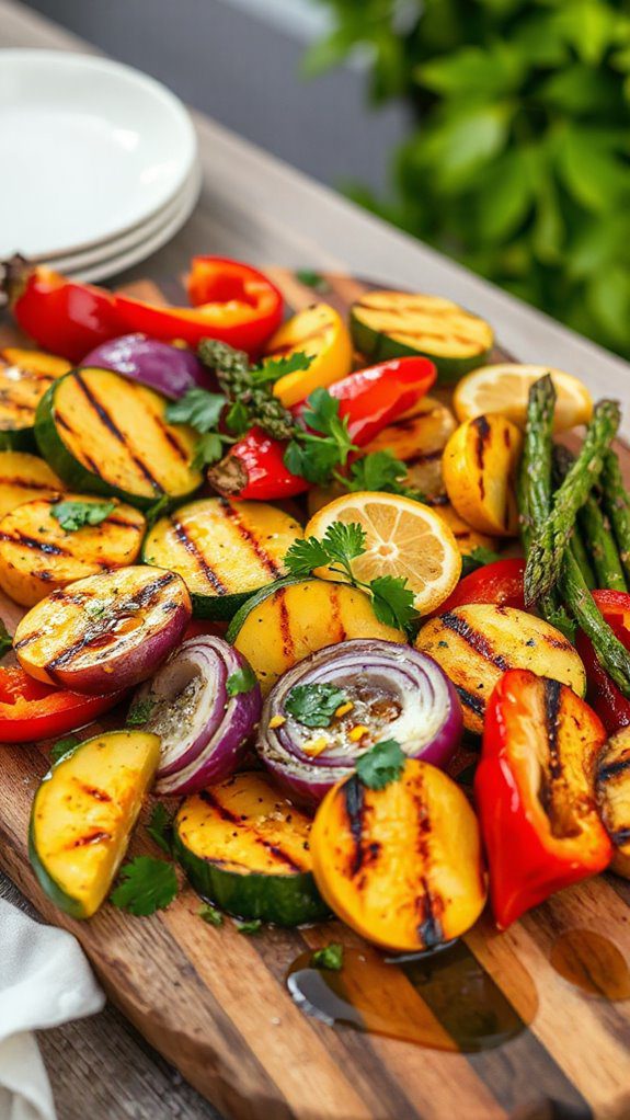 citrus infused grilled vegetables platter