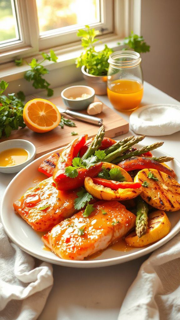 citrus infused sweet salmon dish