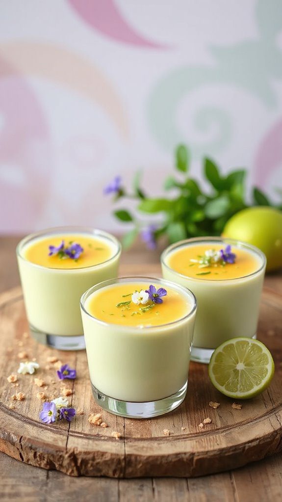 citrusy dessert with cream citrusy dessert with cream