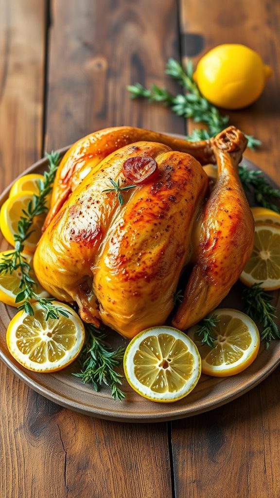 citrusy herb infused roasted chicken citrusy herb infused roasted chicken