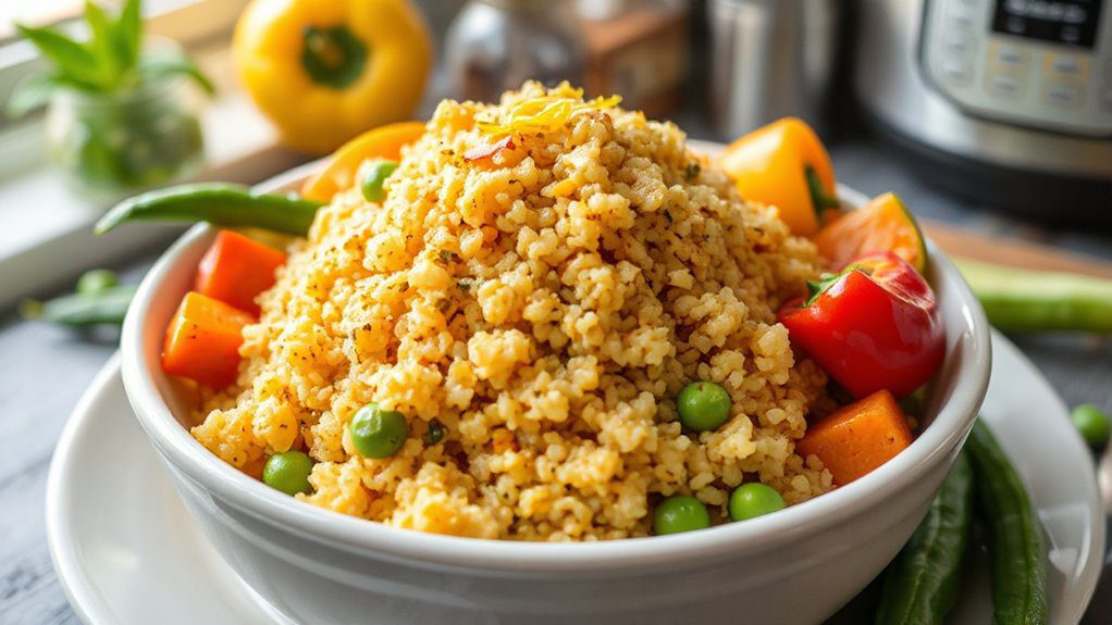 citrusy quinoa with vegetables