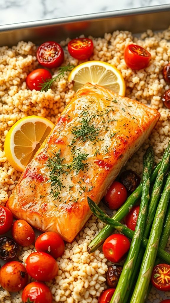 citrusy salmon with couscous