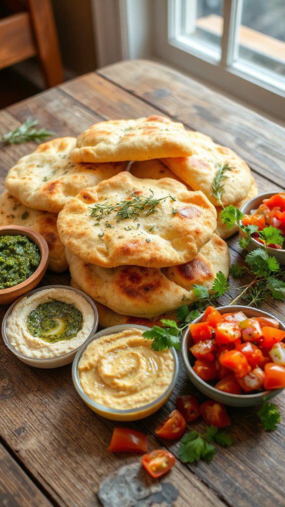 classic savory herb flatbread